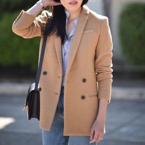 Banana Republic Double Breasted Blazer Camel Sz 14